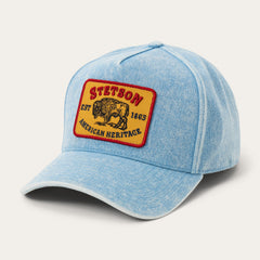 Buffalo Patch Trucker Hat Light Denim | Stetson