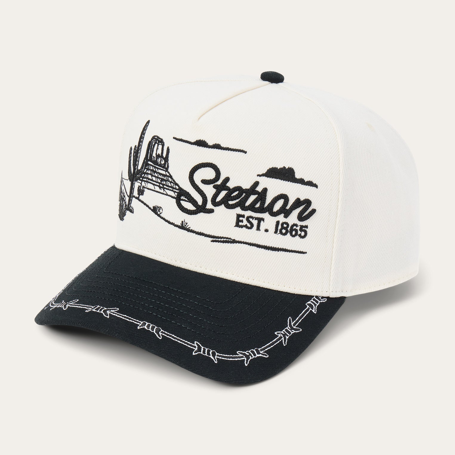 Landscape Trucker Hat Off White / Black | Stetson