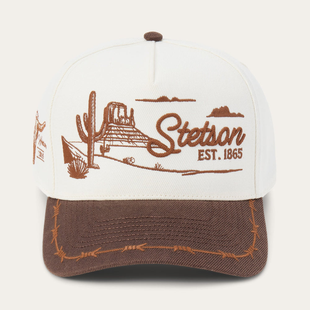 Landscape Trucker Hat Off White / Brown | Stetson
