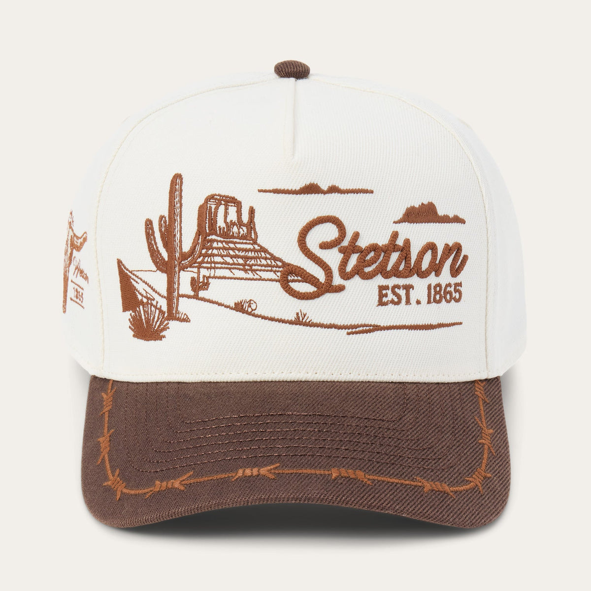 Landscape Trucker Hat Off White / Brown | Stetson