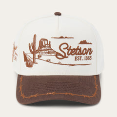 Landscape Trucker Hat Off White / Brown | Stetson