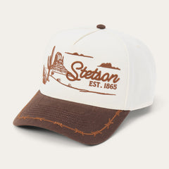 Landscape Trucker Hat Off White / Brown | Stetson