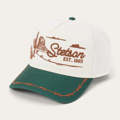 Landscape Trucker Hat Off White / Green | Stetson