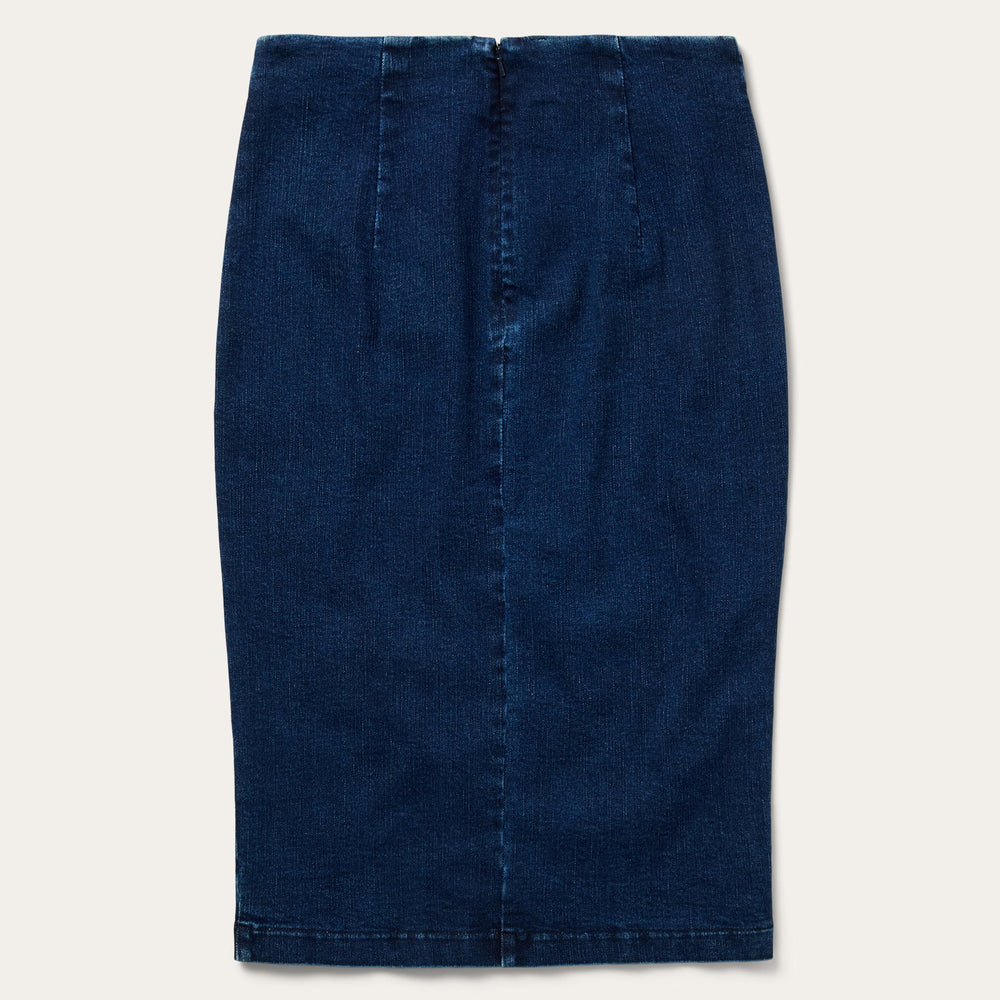 Stretch Denim Pencil Skirt Blue | Stetson