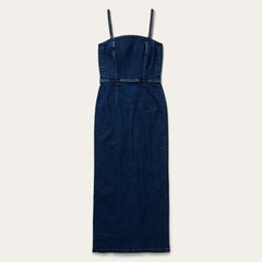 Stretch Denim Fitted Dress Blue | Stetson