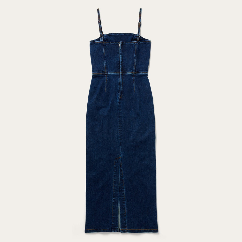 Stretch Denim Fitted Dress Blue | Stetson