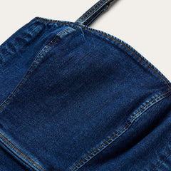 Stretch Denim Fitted Dress Blue | Stetson