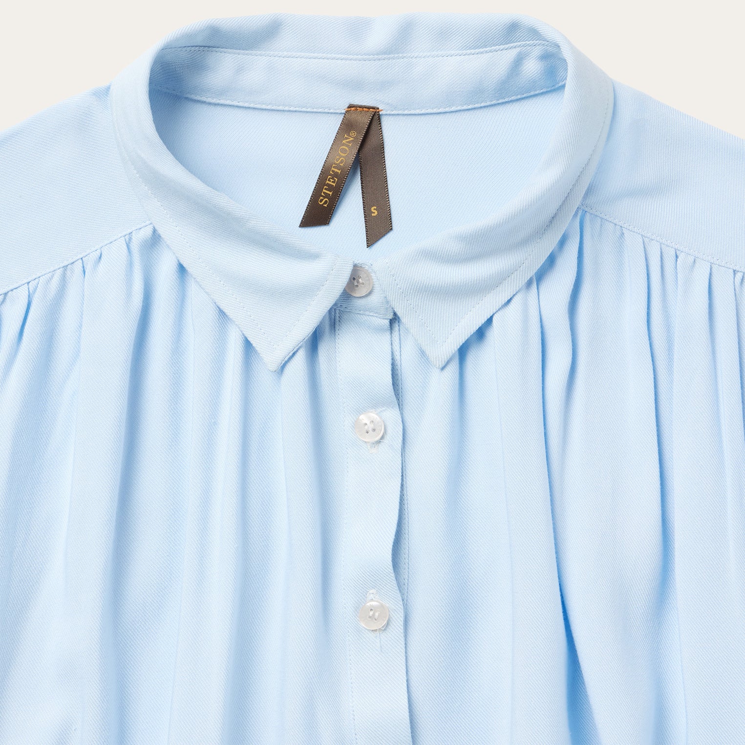 Twill Collared Blouse Blue | Stetson