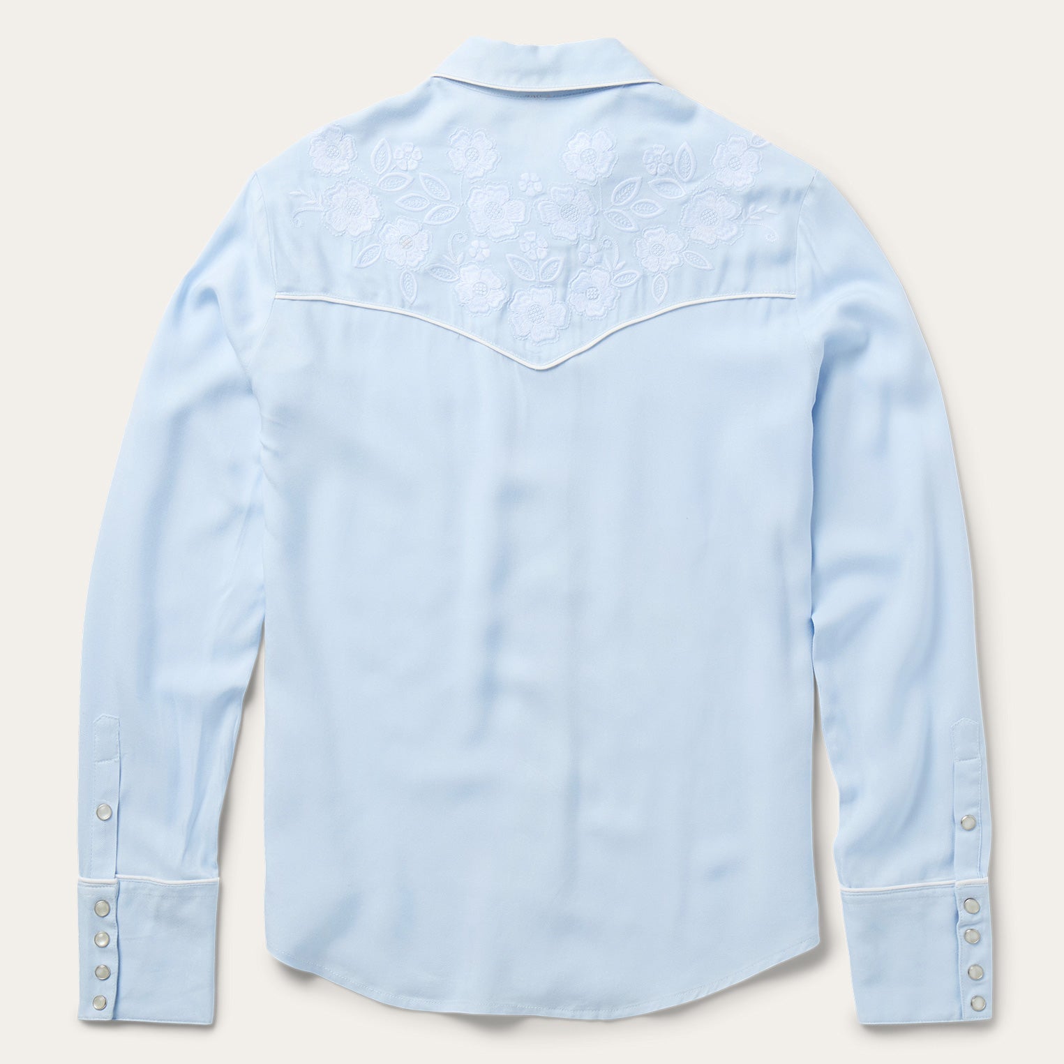 Embroidered Retro Western Shirt Blue | Stetson