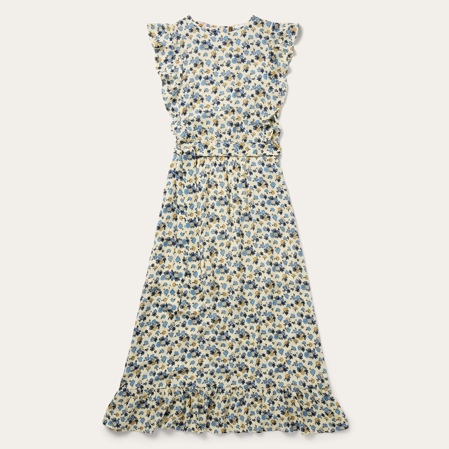 Field Flowers Print Peasant Dress Yellow | Stetson