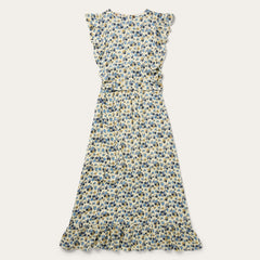 Field Flowers Print Peasant Dress Yellow | Stetson