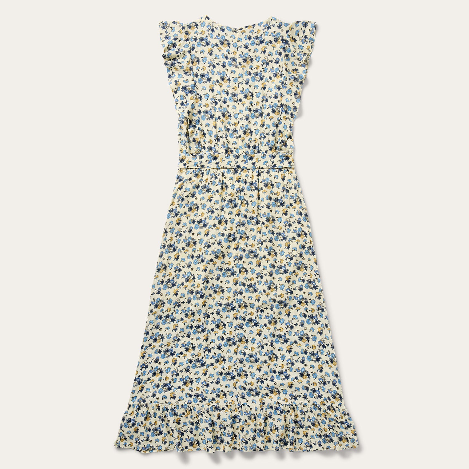Field Flowers Print Peasant Dress Yellow | Stetson