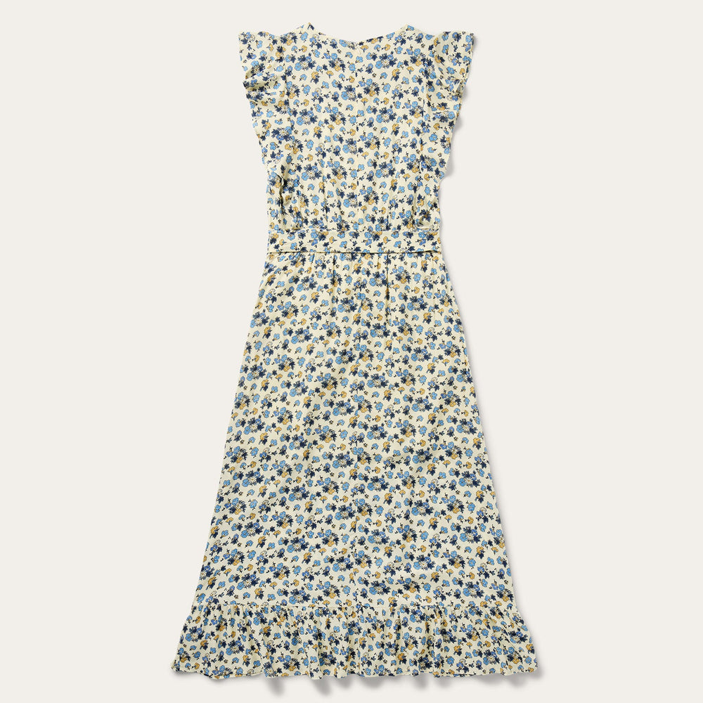 Field Flowers Print Peasant Dress Yellow | Stetson