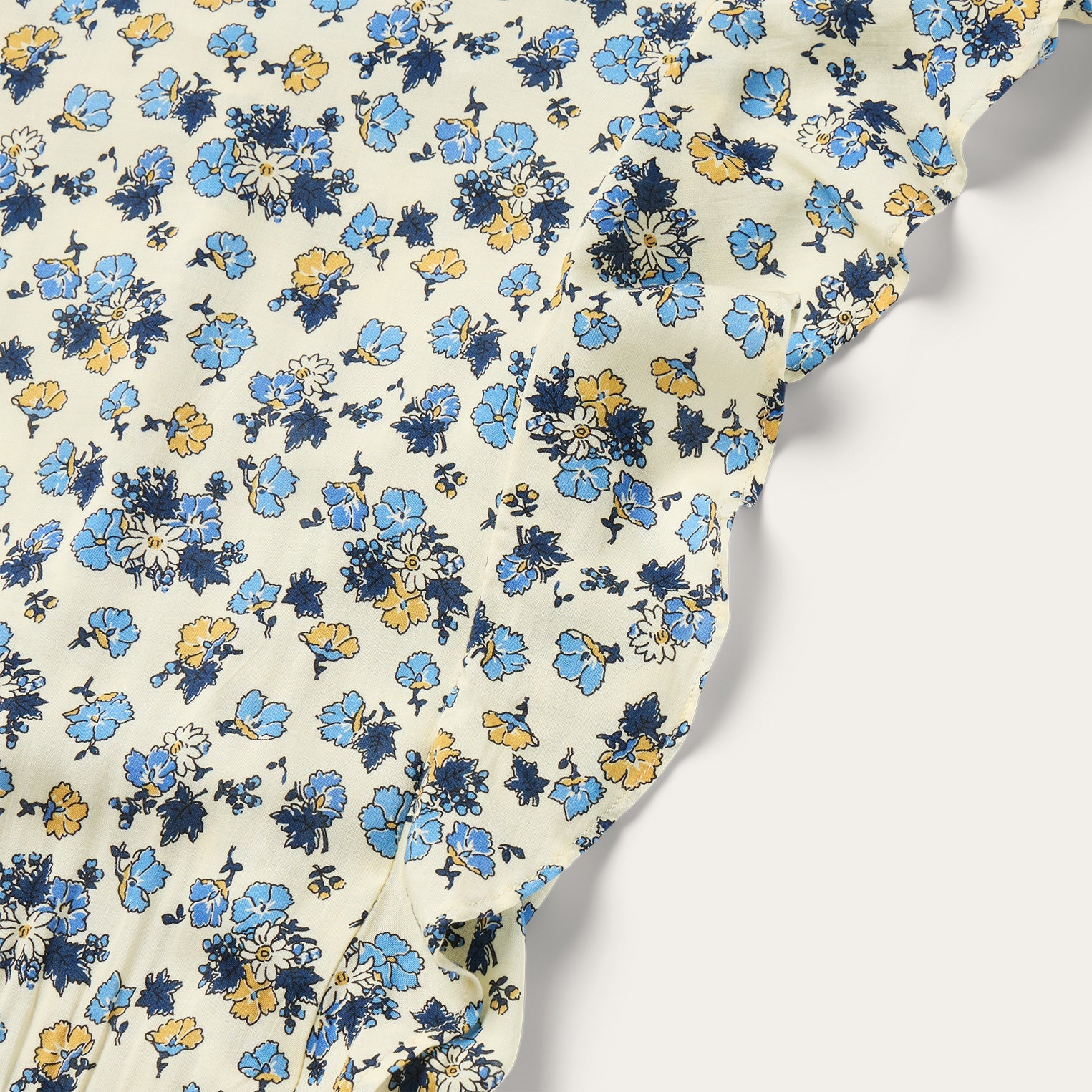 Field Flowers Print Peasant Dress Yellow | Stetson