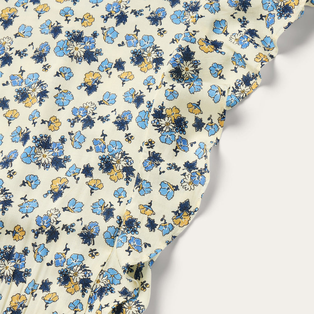Field Flowers Print Peasant Dress Yellow | Stetson