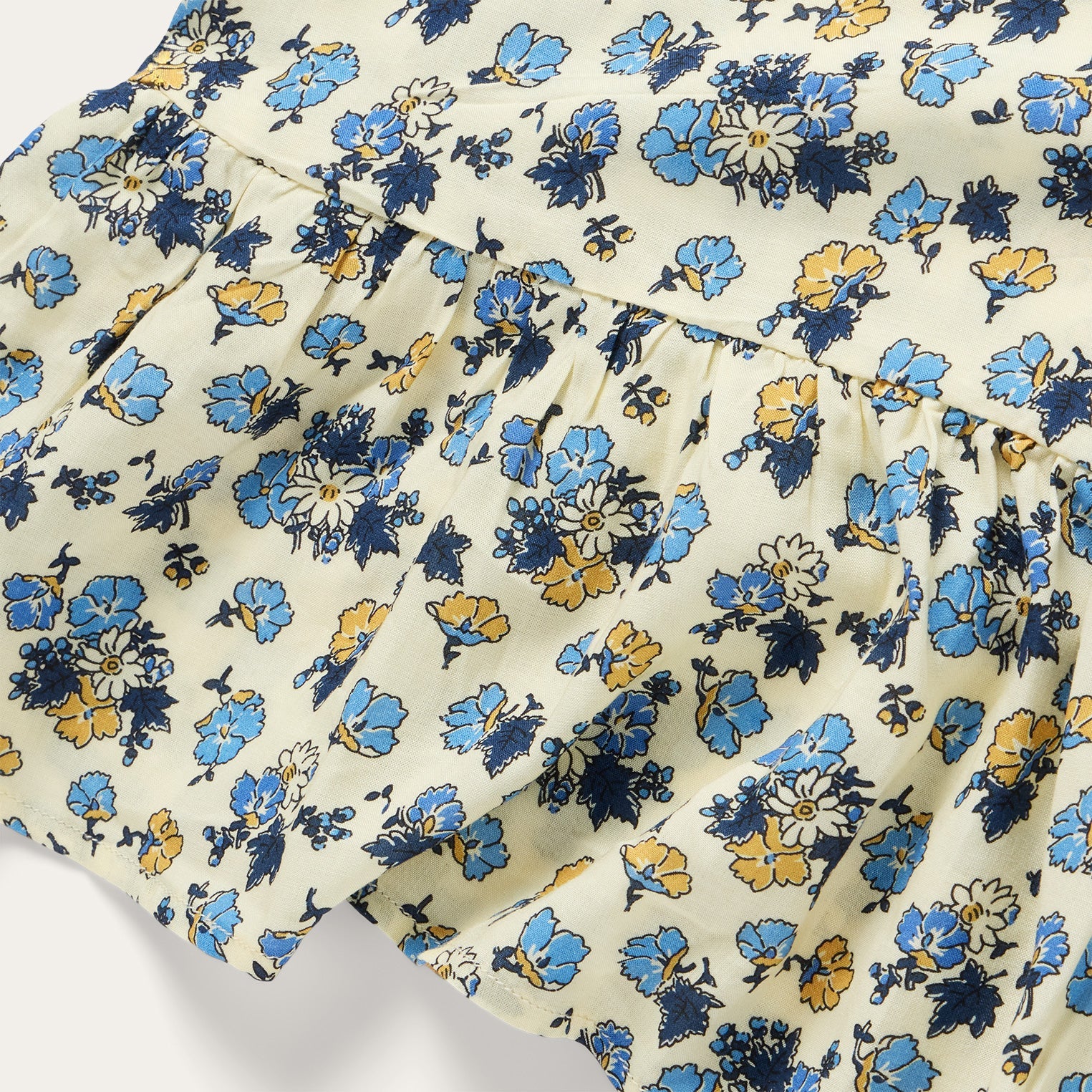 Field Flowers Print Peasant Dress Yellow | Stetson