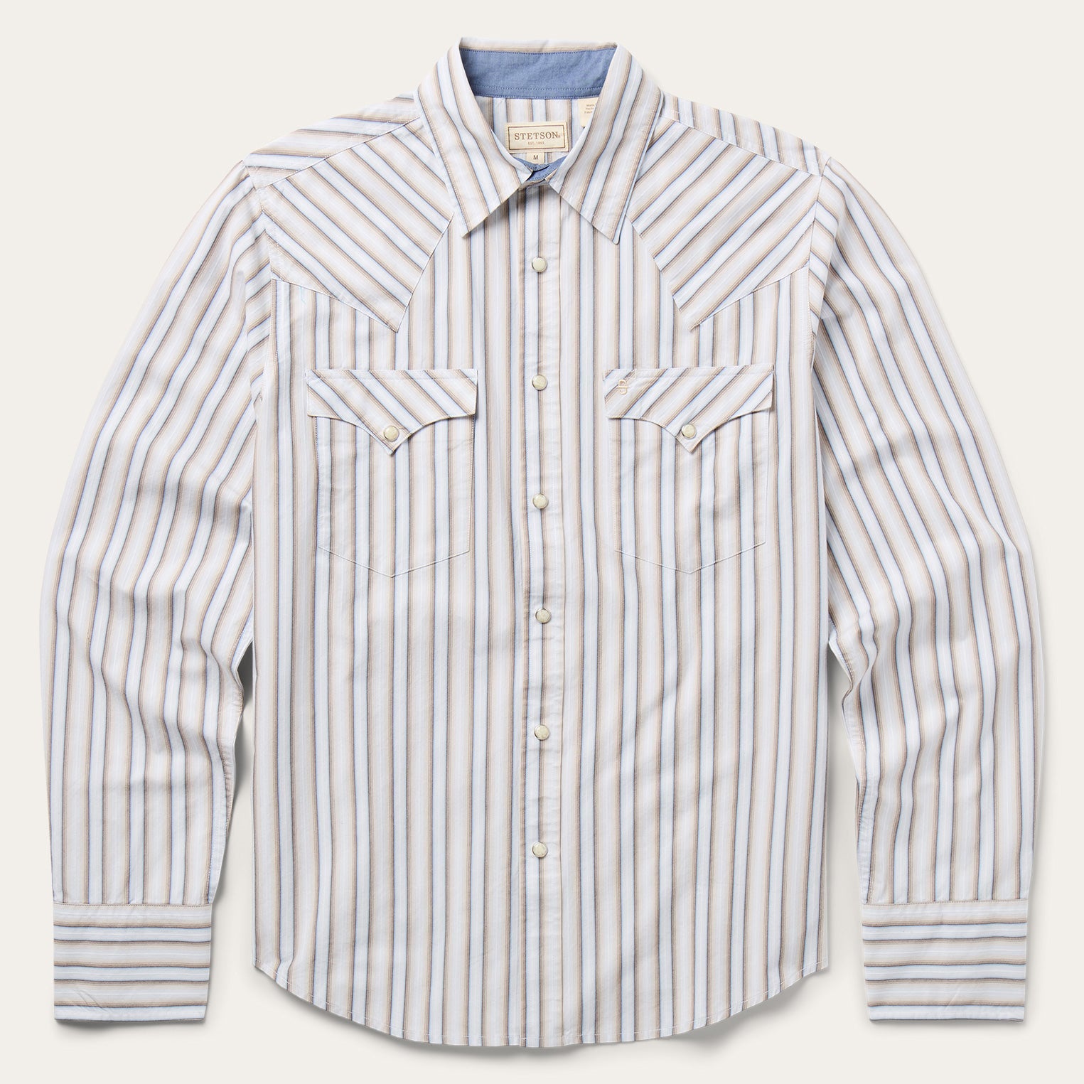 Ombre Stripe Western Shirt Brown | Stetson