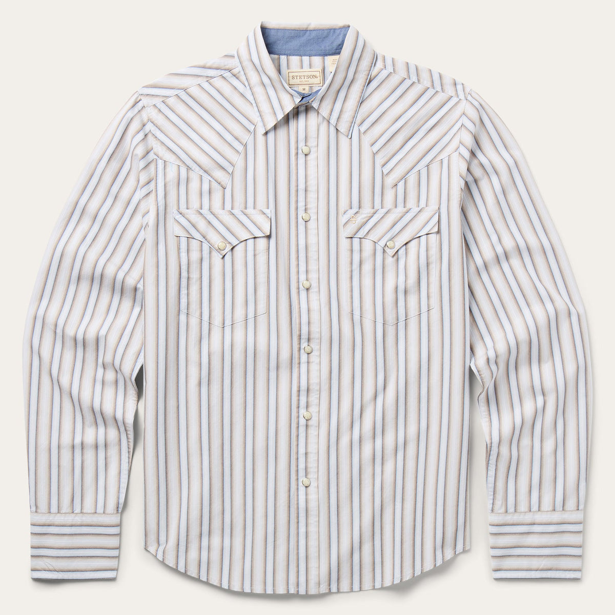 Ombre Stripe Western Shirt Brown | Stetson