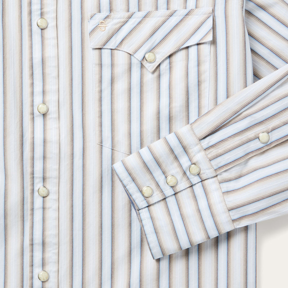 Ombre Stripe Western Shirt Brown | Stetson