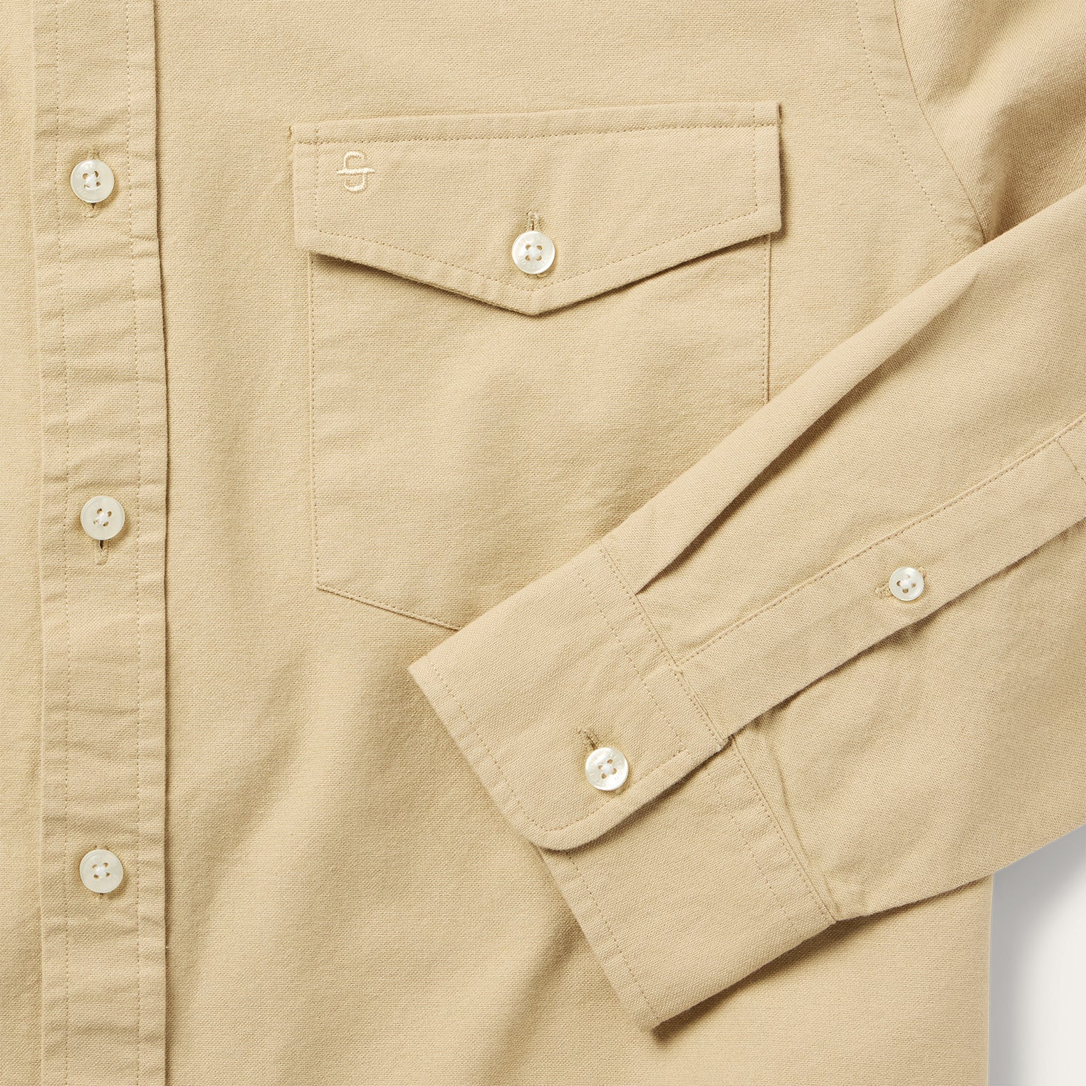 Peached Oxford Button-Down Shirt Tan | Stetson