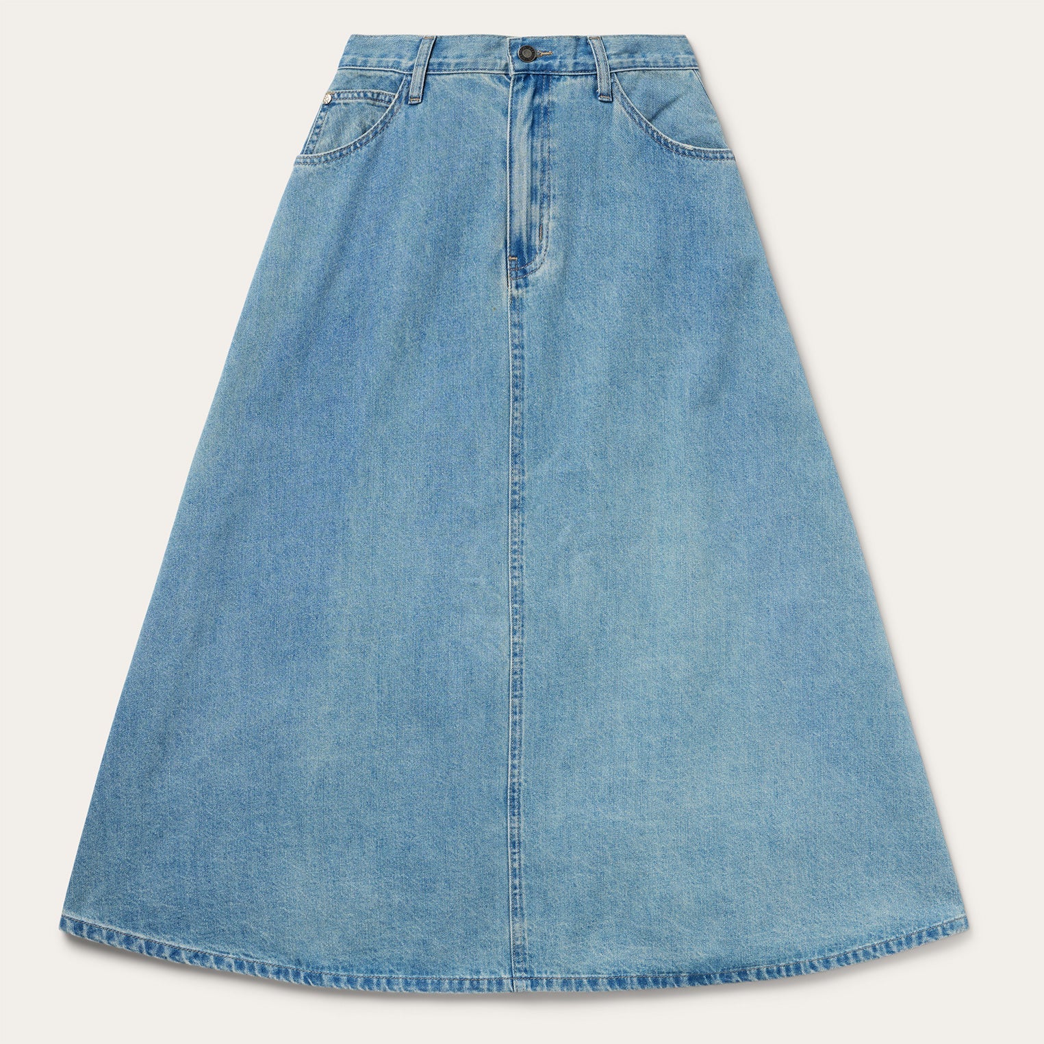 Light Wash Denim Skirt Blue | Stetson