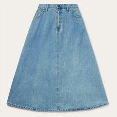 Light Wash Denim Skirt Blue | Stetson