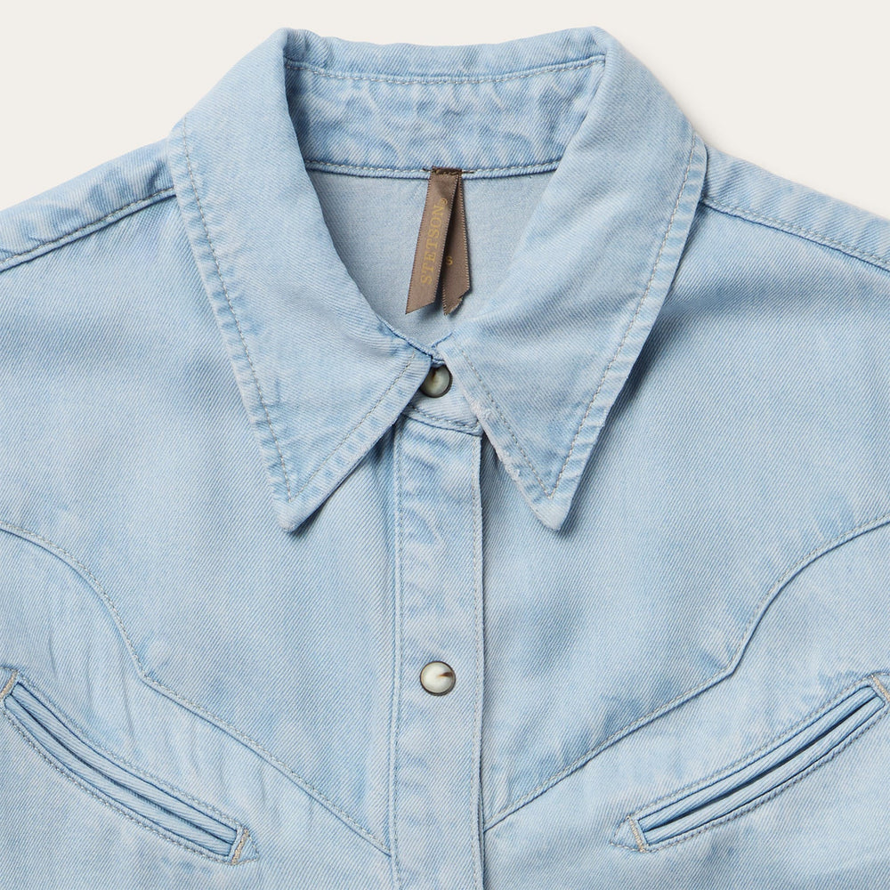 Arrow Pocket Denim Shirt Blue | Stetson