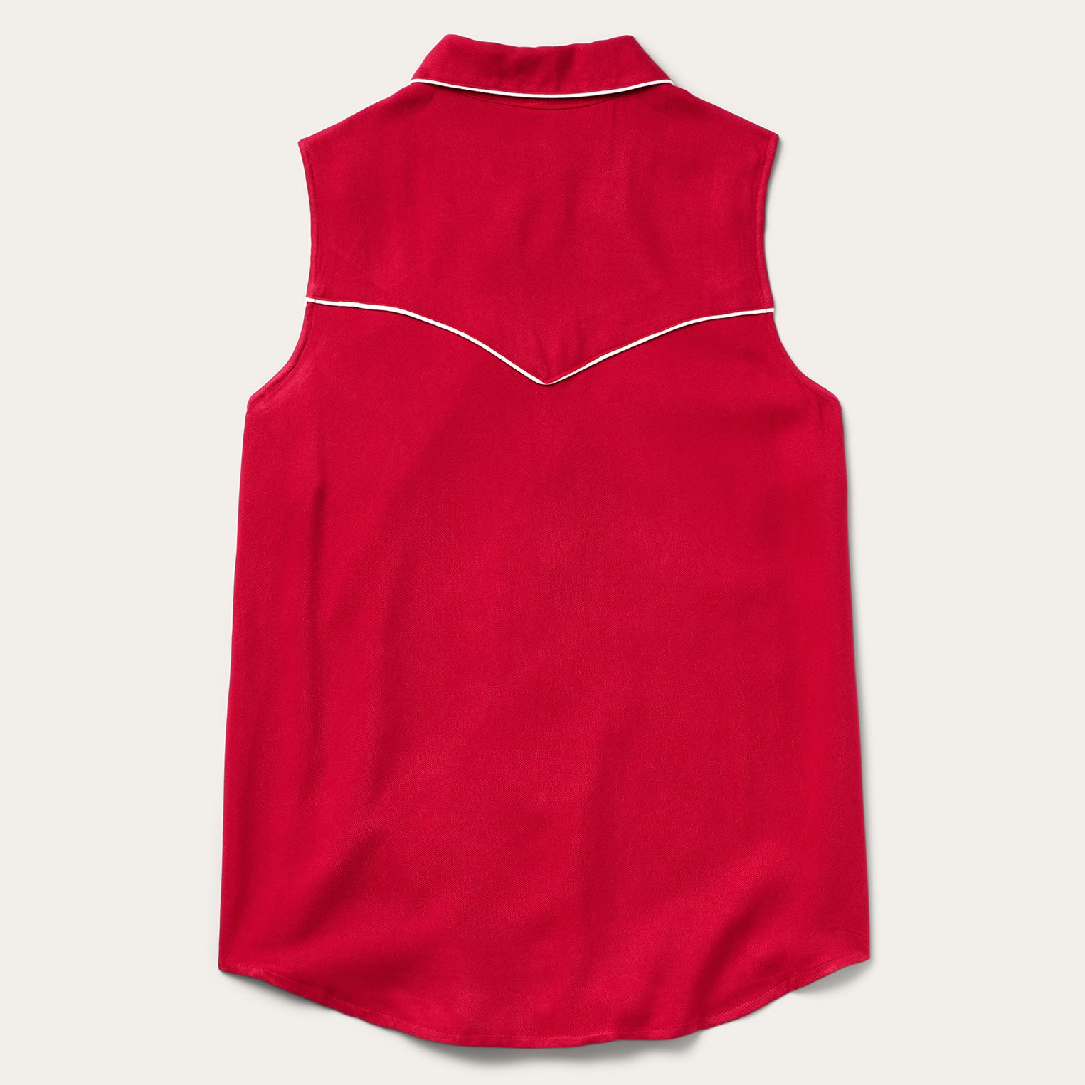 Sleeveless Retro Western Shirt Red | Stetson