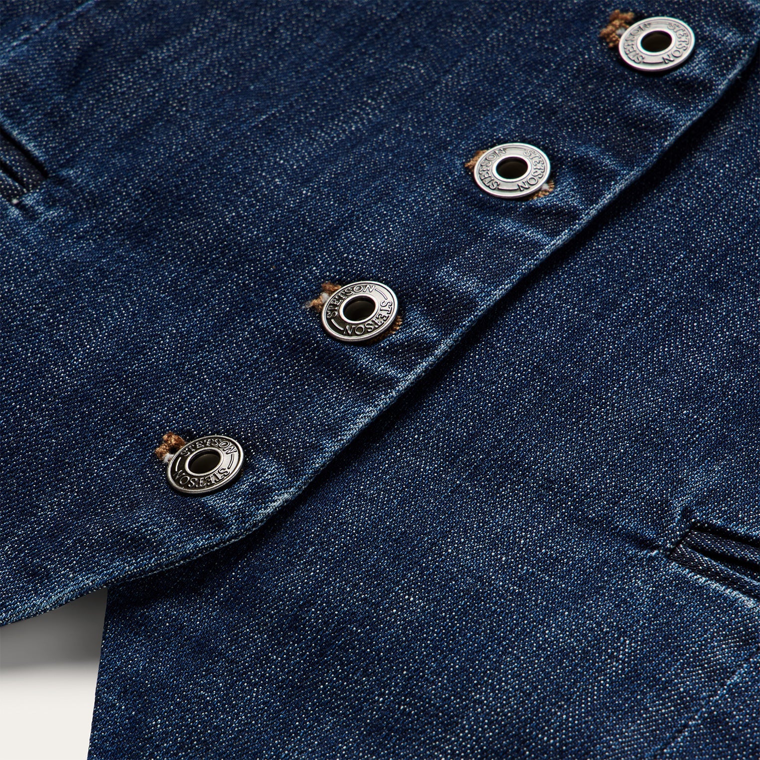 Dark Wash Stretch Denim Vest Blue | Stetson