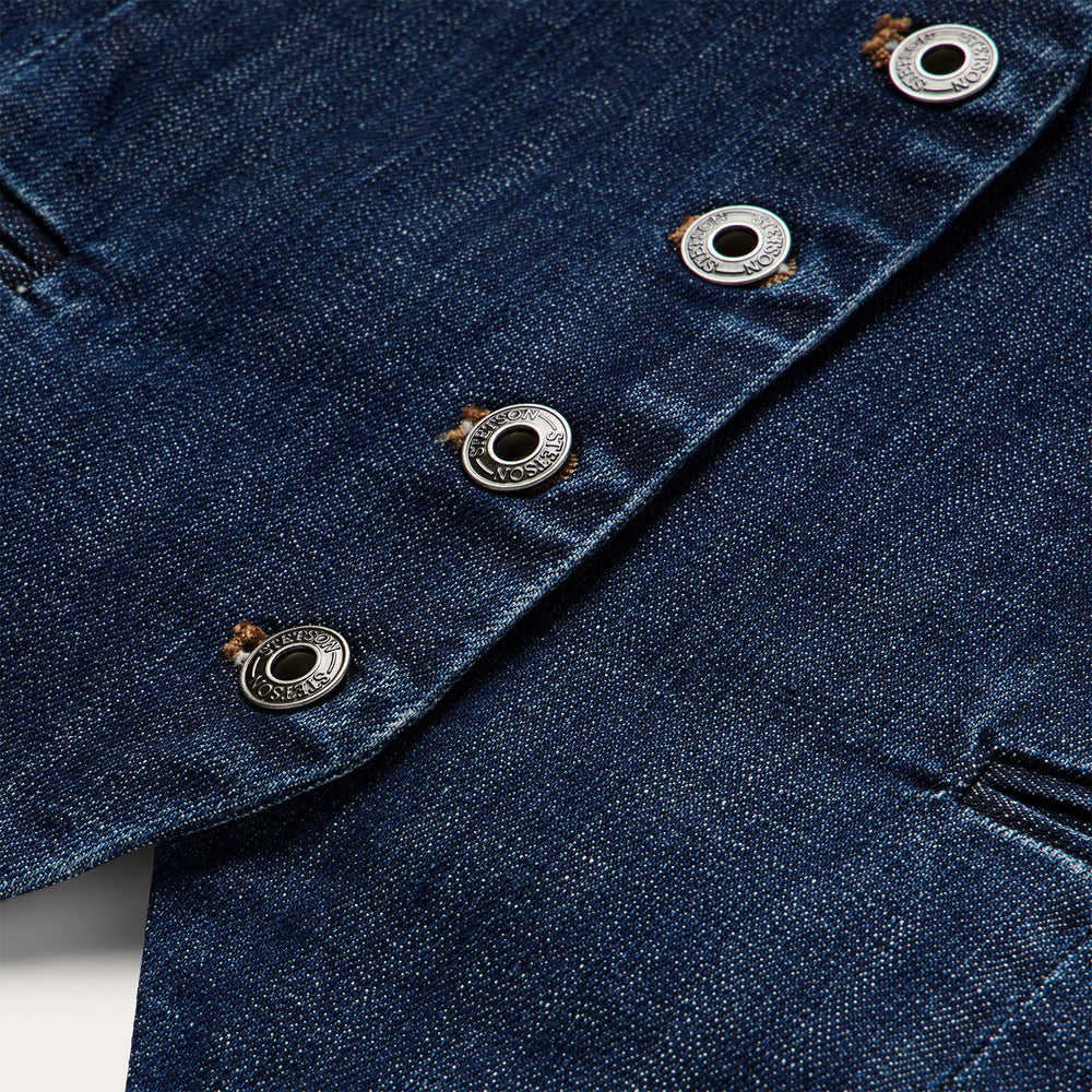 Dark Wash Stretch Denim Vest Blue | Stetson