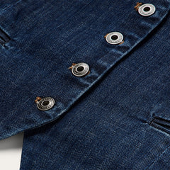 Dark Wash Stretch Denim Vest Blue | Stetson