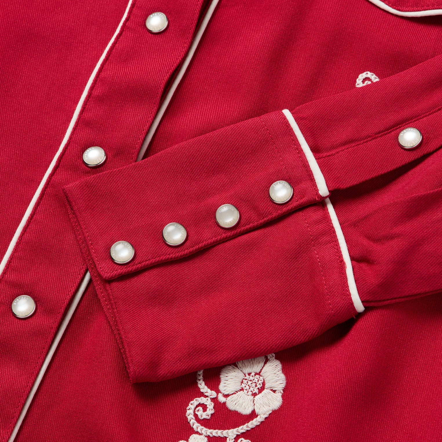 Embroidered Retro Western Shirt Red | Stetson