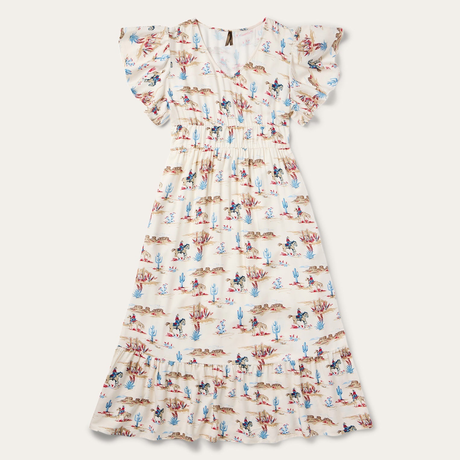 Desert Trails Print Prairie Dress White | Stetson