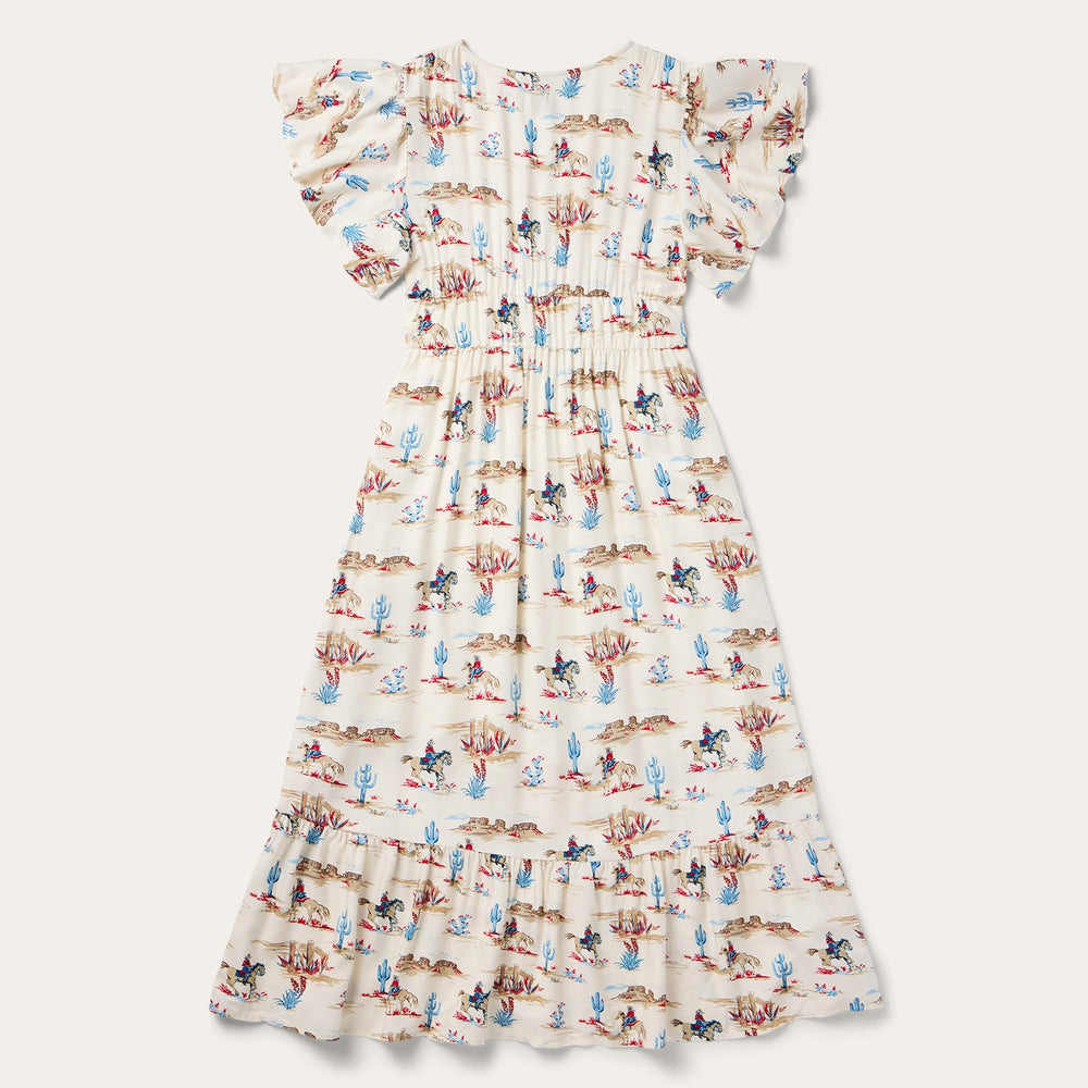 Desert Trails Print Prairie Dress White | Stetson