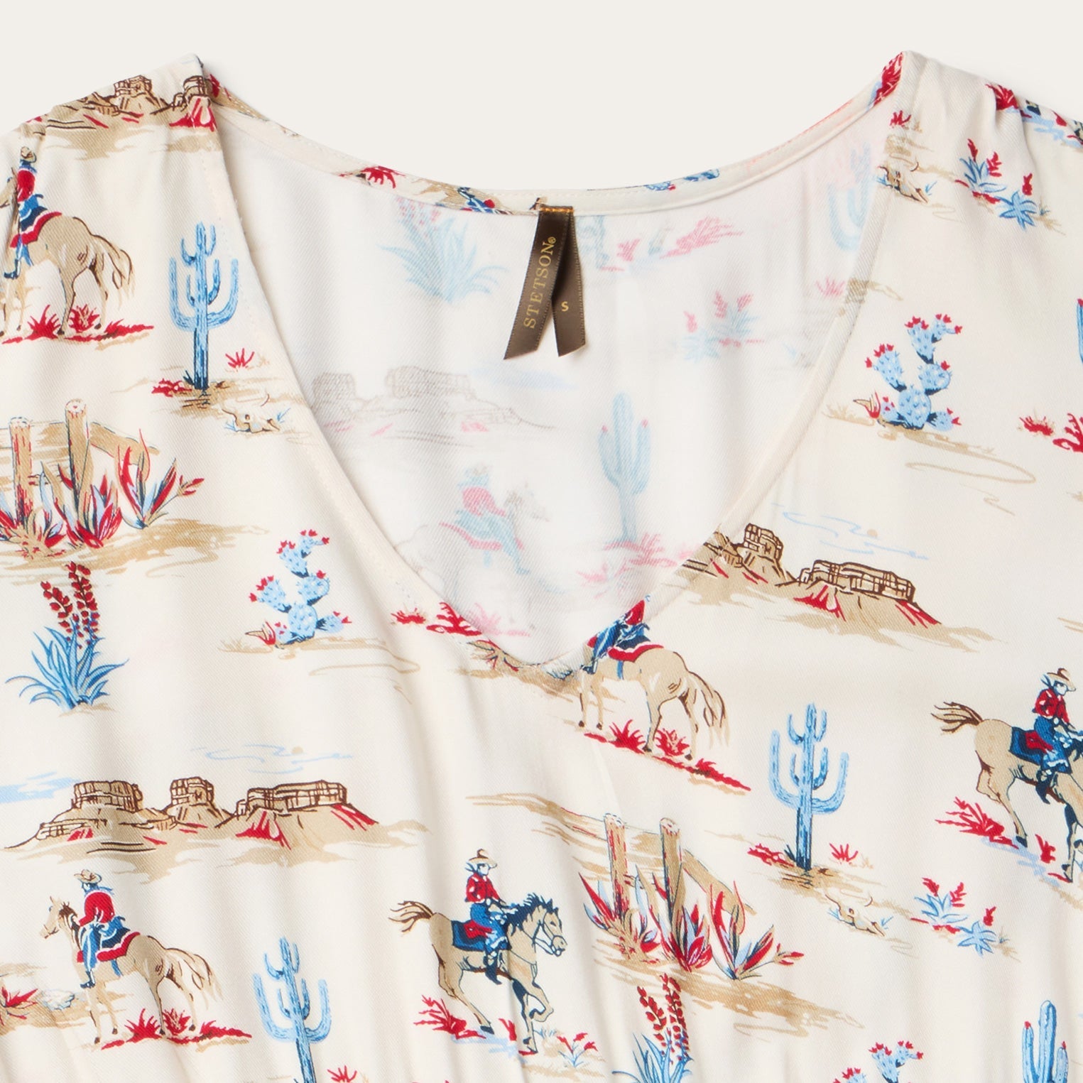 Desert Trails Print Prairie Dress White | Stetson