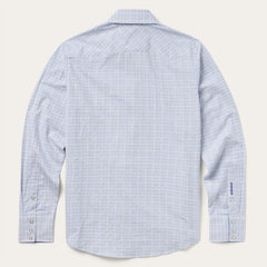 Ombre Plaid Check Western Shirt Blue | Stetson