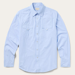 Fine Line Stripe Western Shirt Blue | Stetson