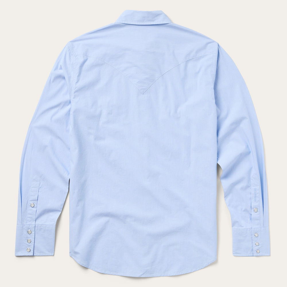 Fine Line Stripe Western Shirt Blue | Stetson
