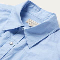 Fine Line Stripe Western Shirt Blue | Stetson
