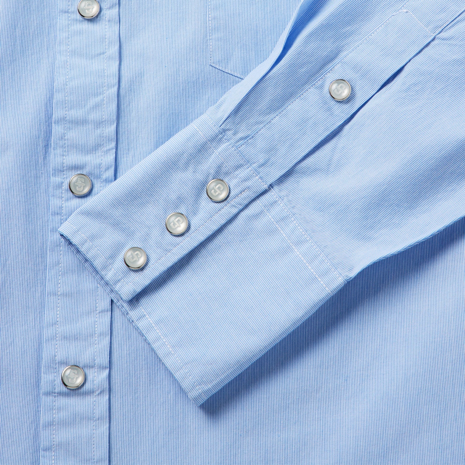 Fine Line Stripe Western Shirt Blue | Stetson