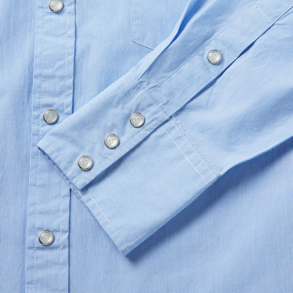 Fine Line Stripe Western Shirt Blue | Stetson