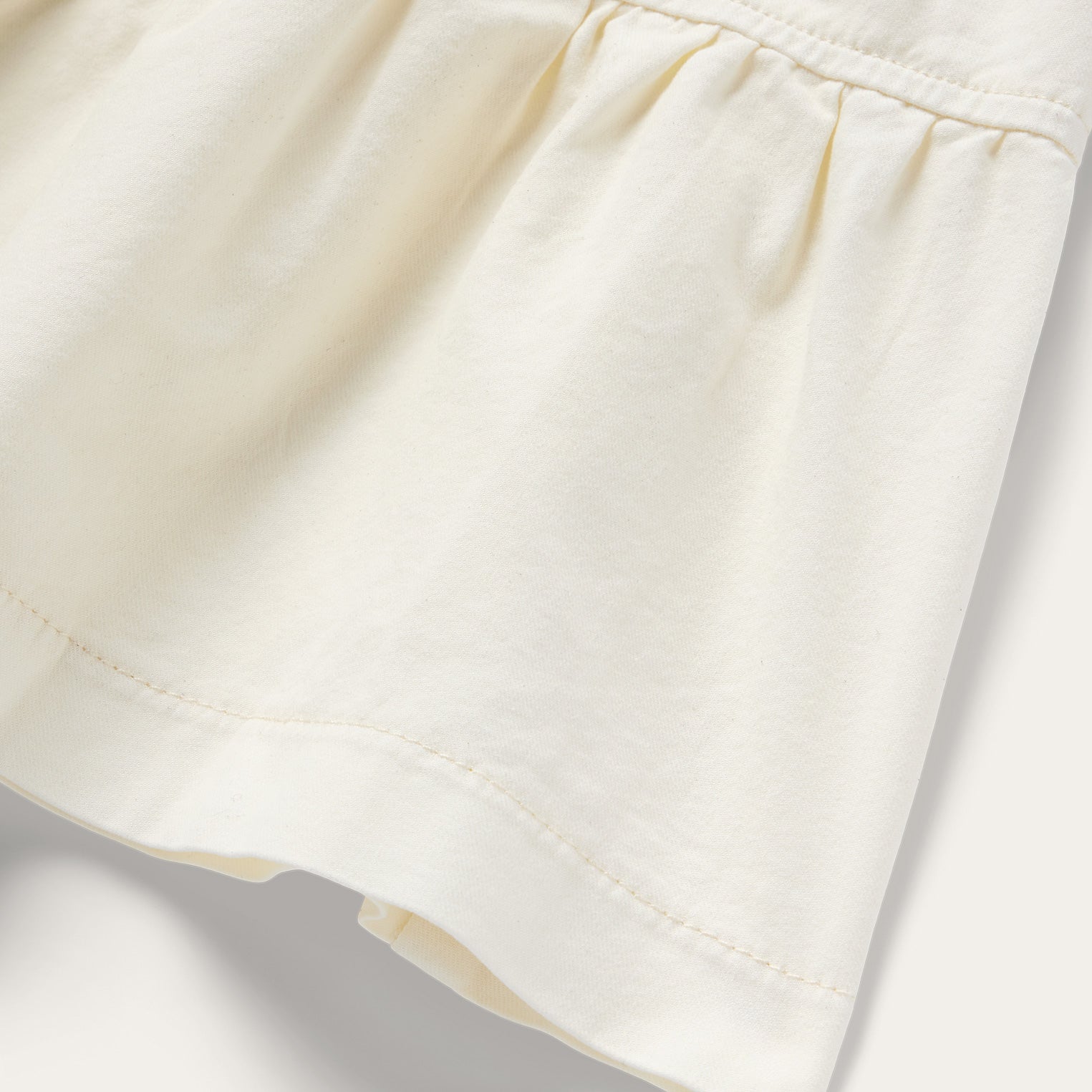Cream Denim Tiered Dress White | Stetson