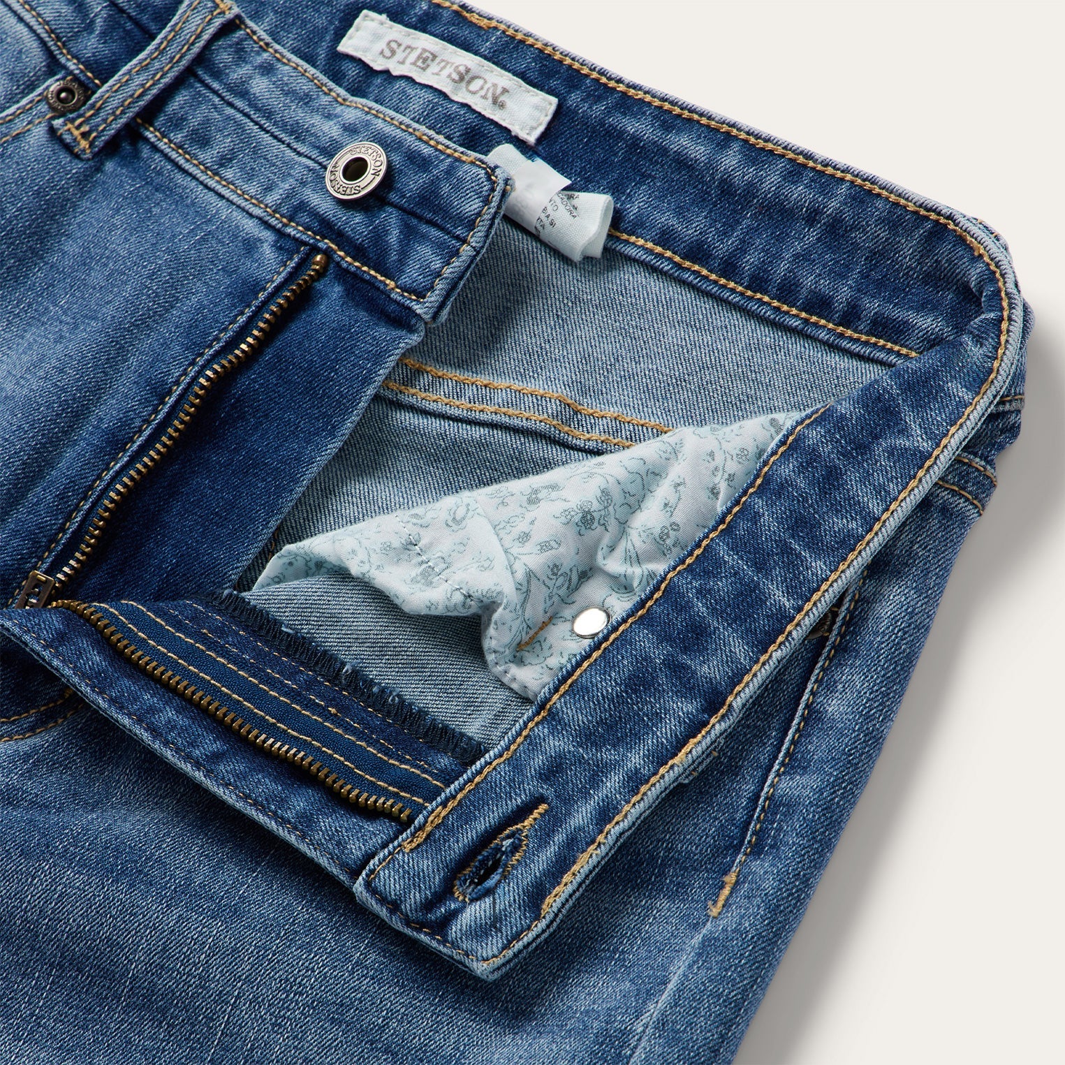915 High Rise Straight Fit Jeans Blue | Stetson