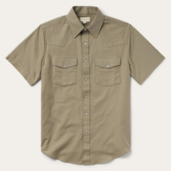 Olive Oxford Short Sleeve Western Shirt Olive | Stetson