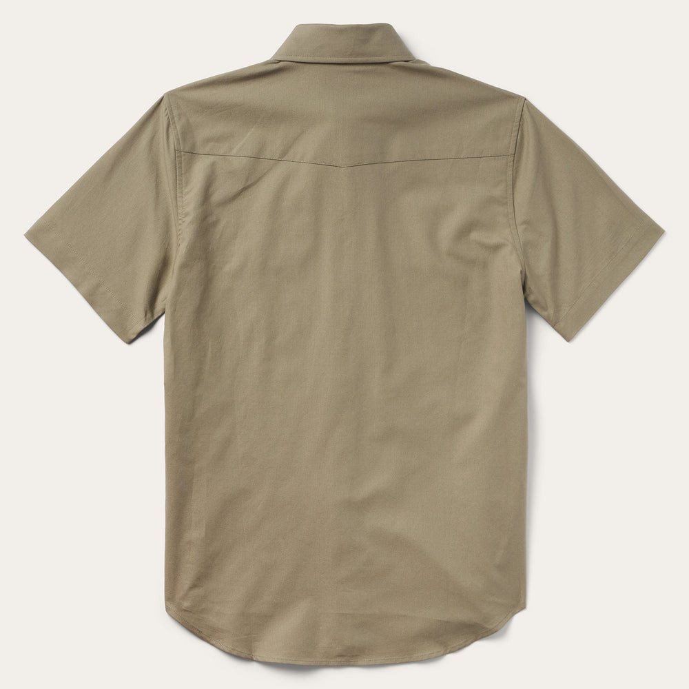 Olive Oxford Short Sleeve Western Shirt Olive | Stetson