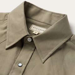 Olive Oxford Short Sleeve Western Shirt Olive | Stetson