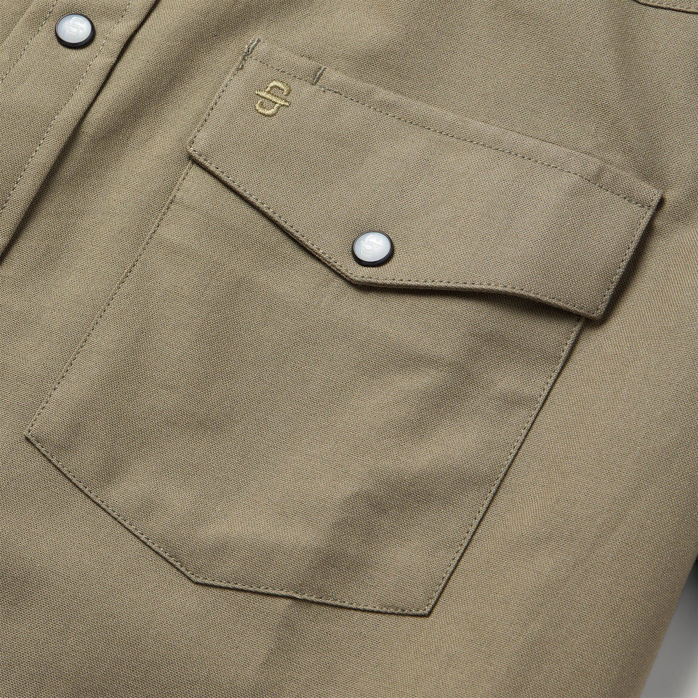 Olive Oxford Short Sleeve Western Shirt Olive | Stetson