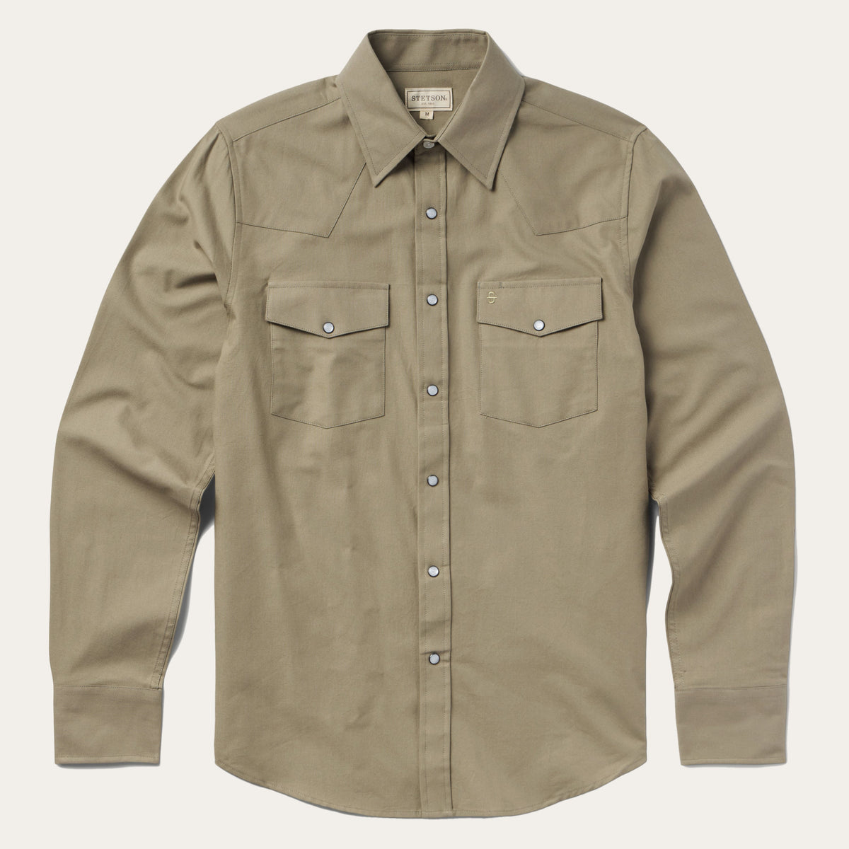 Olive Oxford Western Shirt Olive | Stetson