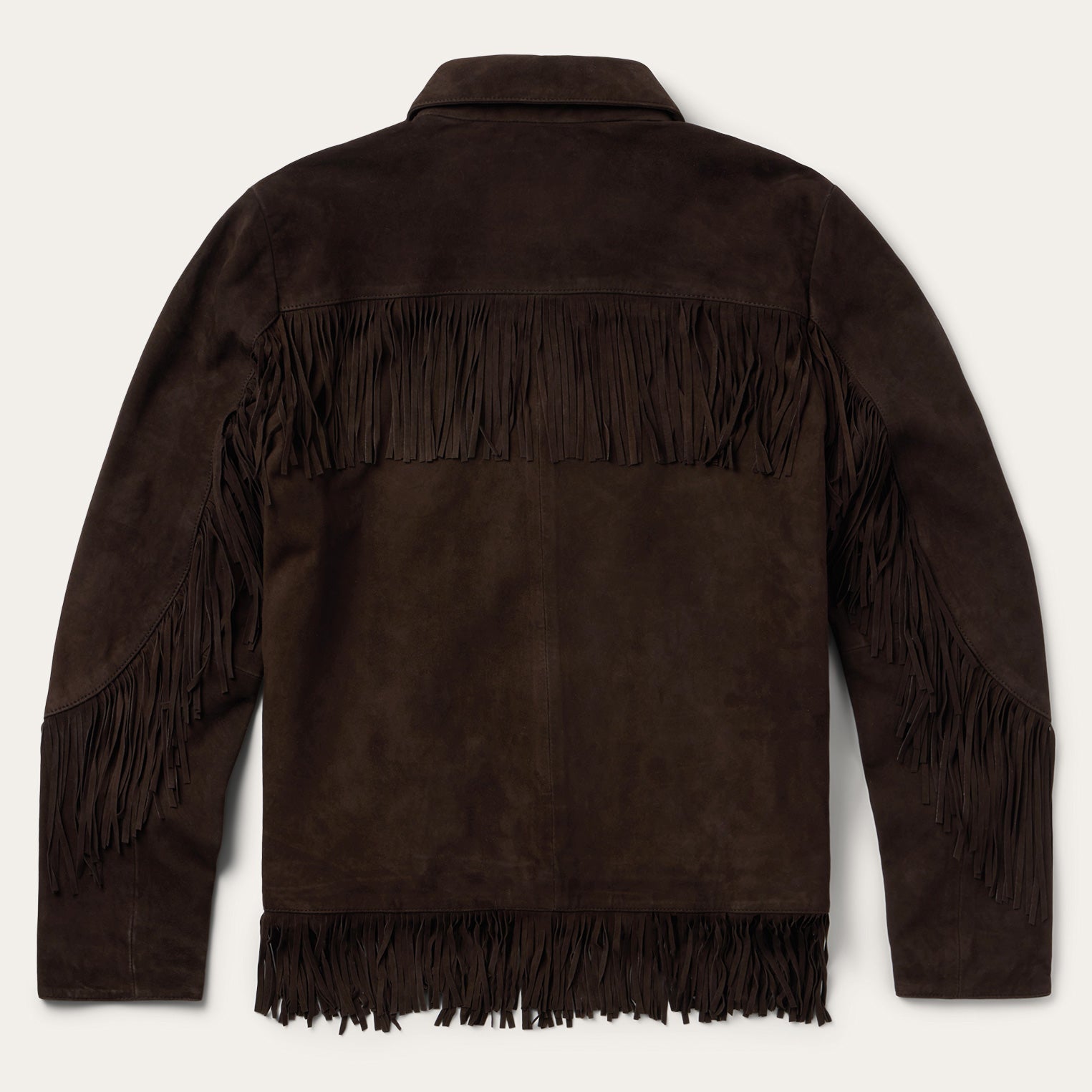 Two Pocket Fringe Suede Jacket Brown | Stetson