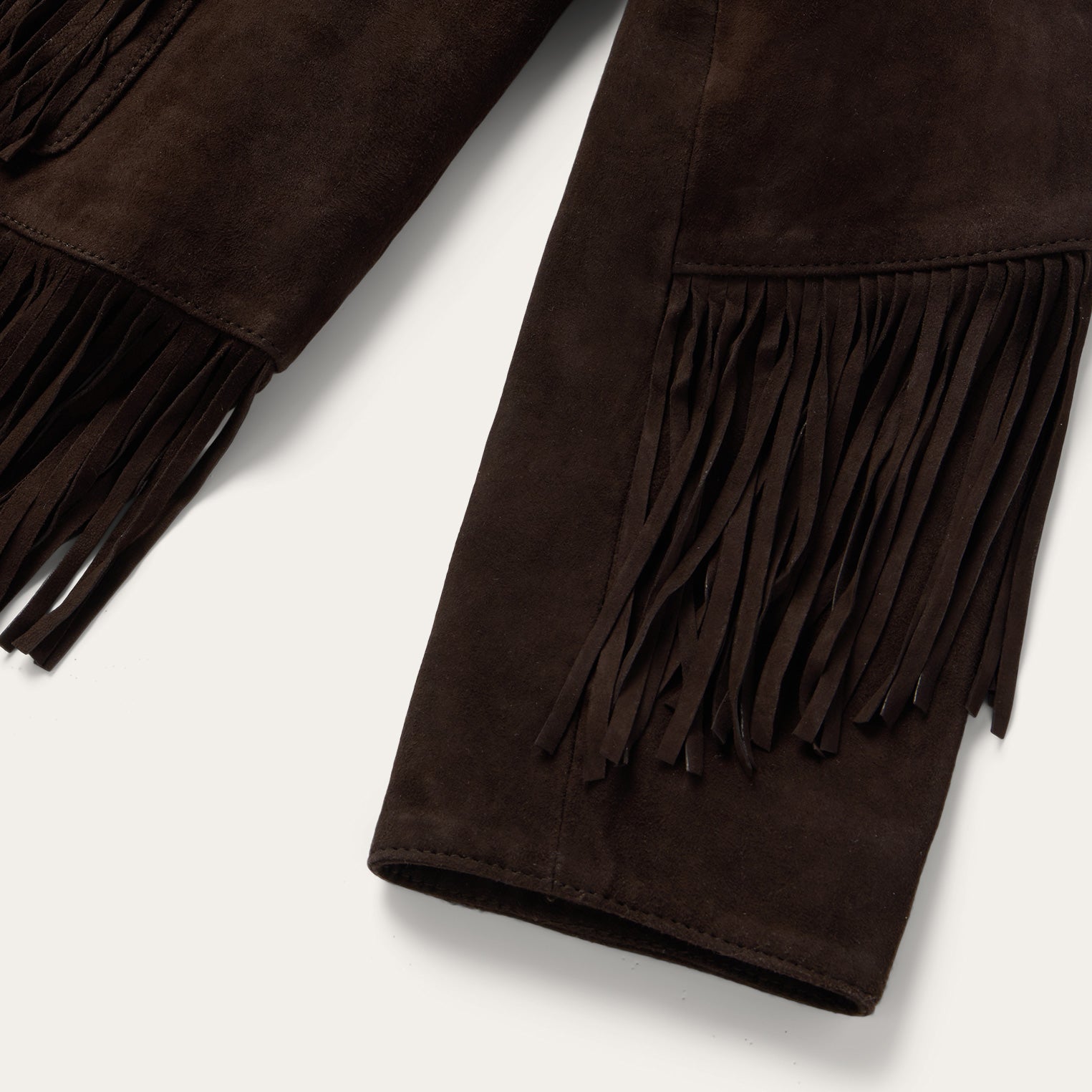 Two Pocket Fringe Suede Jacket Brown | Stetson